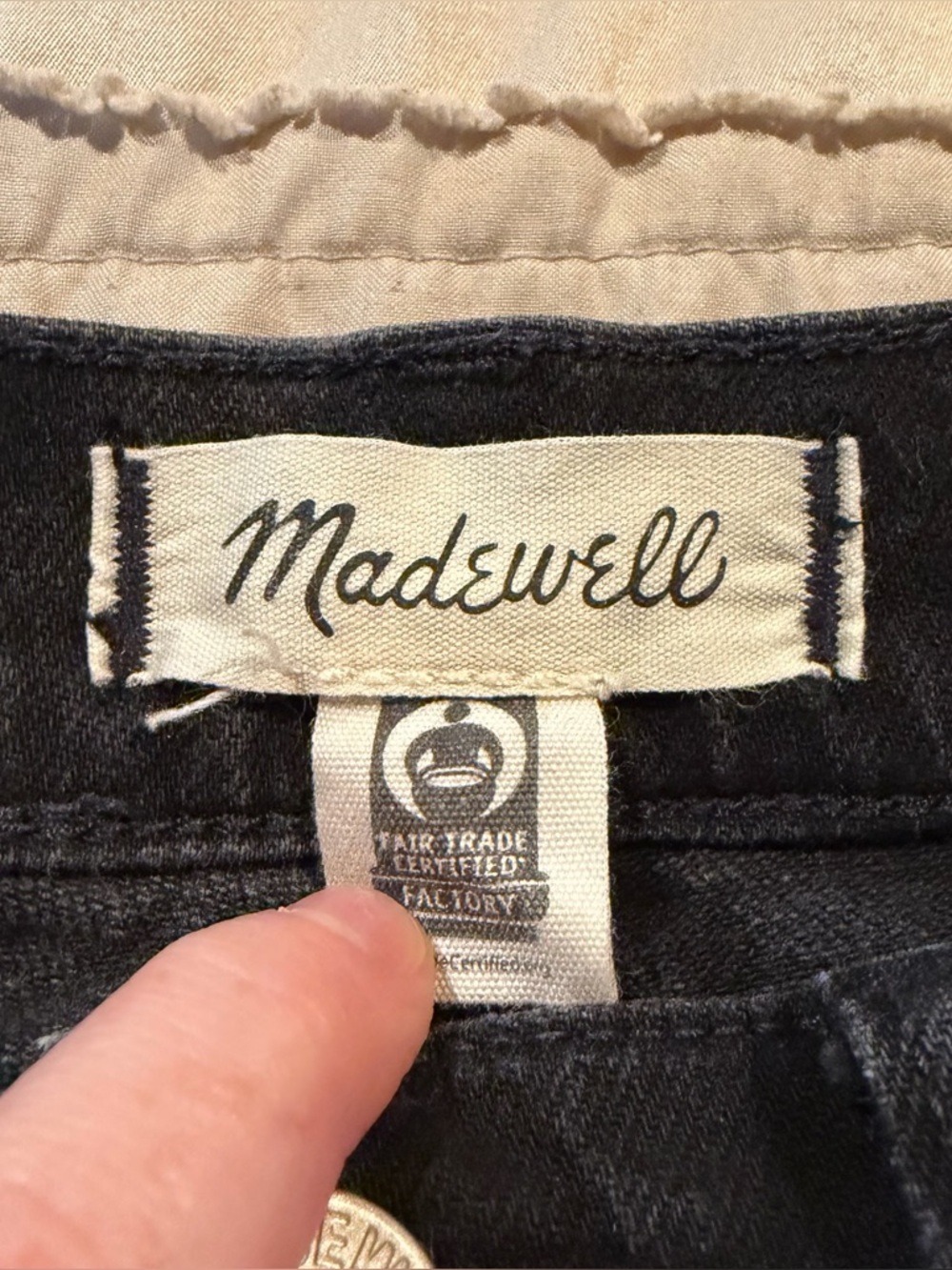 Madewell The ‘90s Straight Jean Belmere Black Wash 27 NM186 Stretch High Rise - Picture 3 of 9
